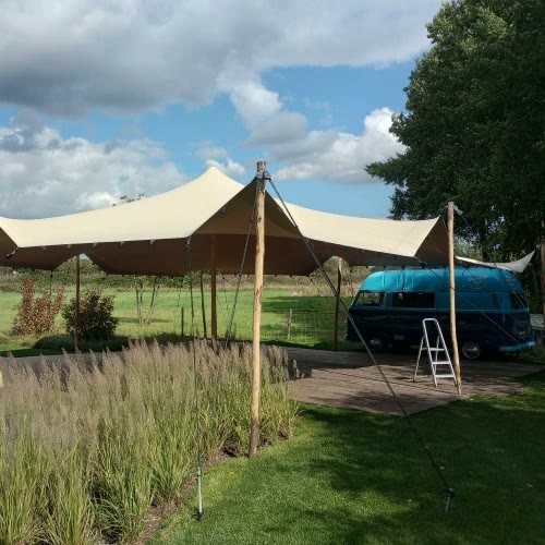 Stretchtent bij evenement van Tent&Co